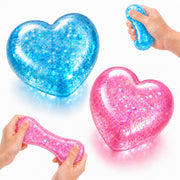 2-pack heart-shaped fidget toys for silent stress relief