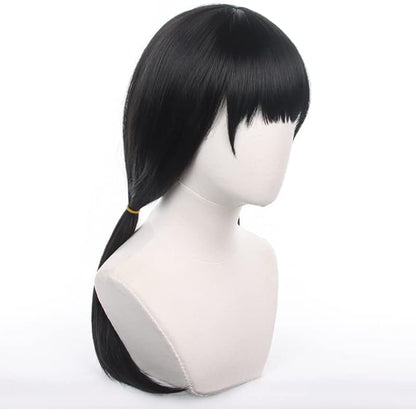 Mitaka Asa Long Black Wig with Two Braids for Cosplay