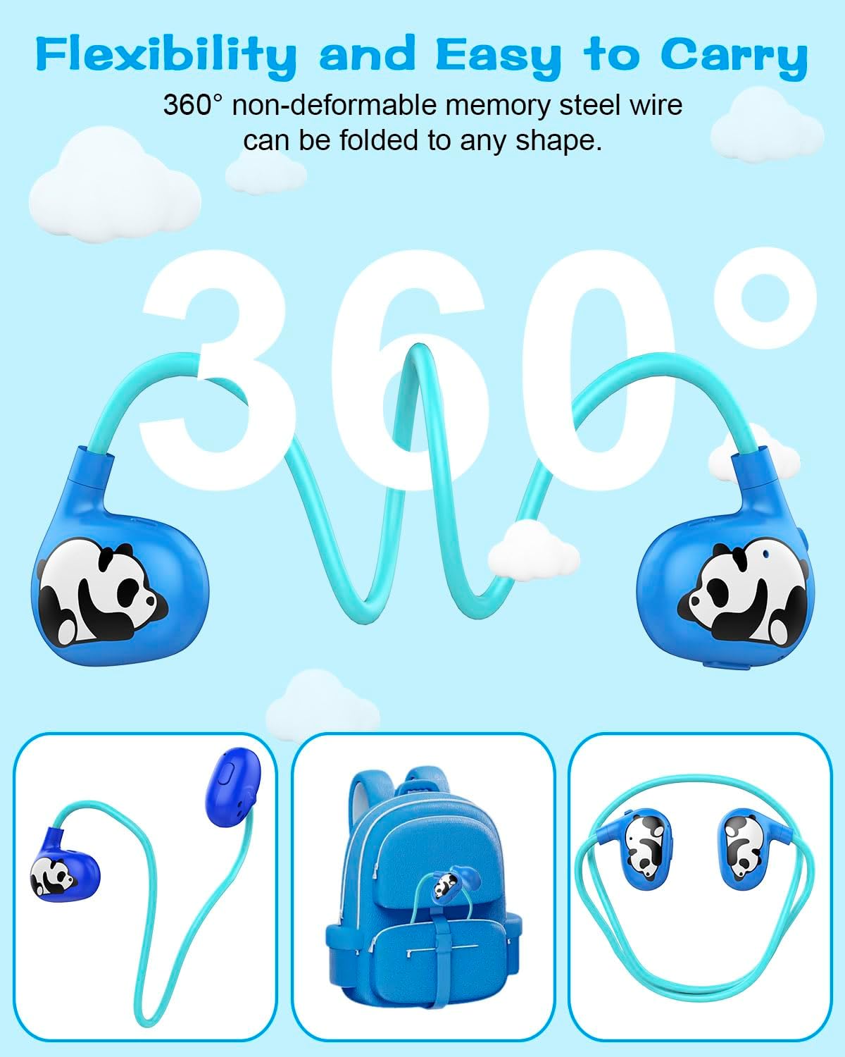 🎧 Kids Wireless Headphones – Open Ear Design 🎧