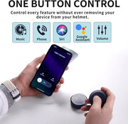One-button control feature of Bluetooth ski helmet speakers with phone integration