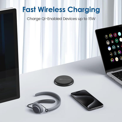 🔌 Desk Power Grommet with Wireless Charger 🔌