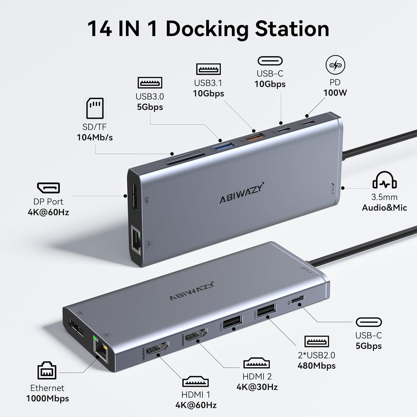 📦🖥️ USB-C Docking Station 14-in-1 🖥️📦