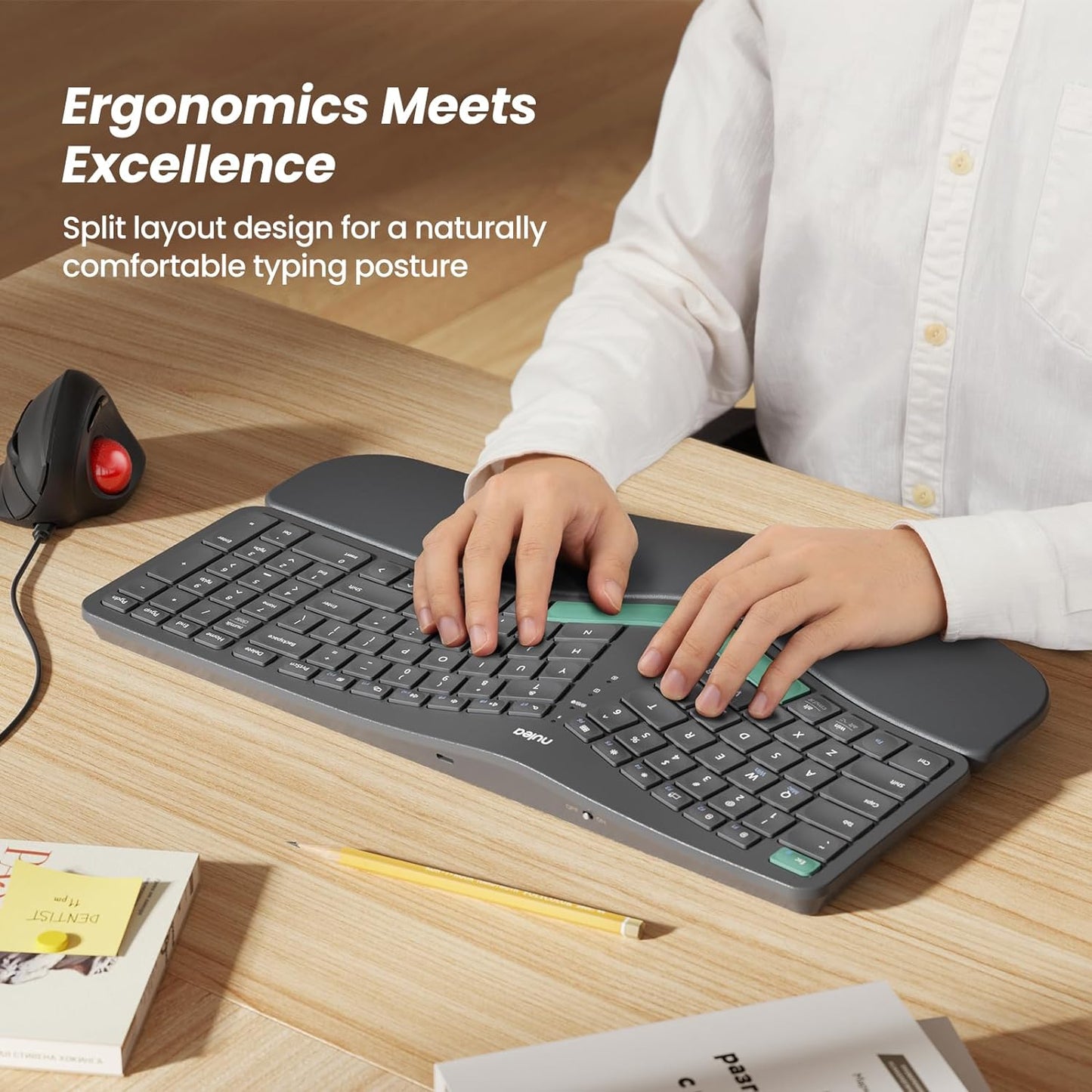 Nulea RT05B Wireless Ergonomic Keyboard