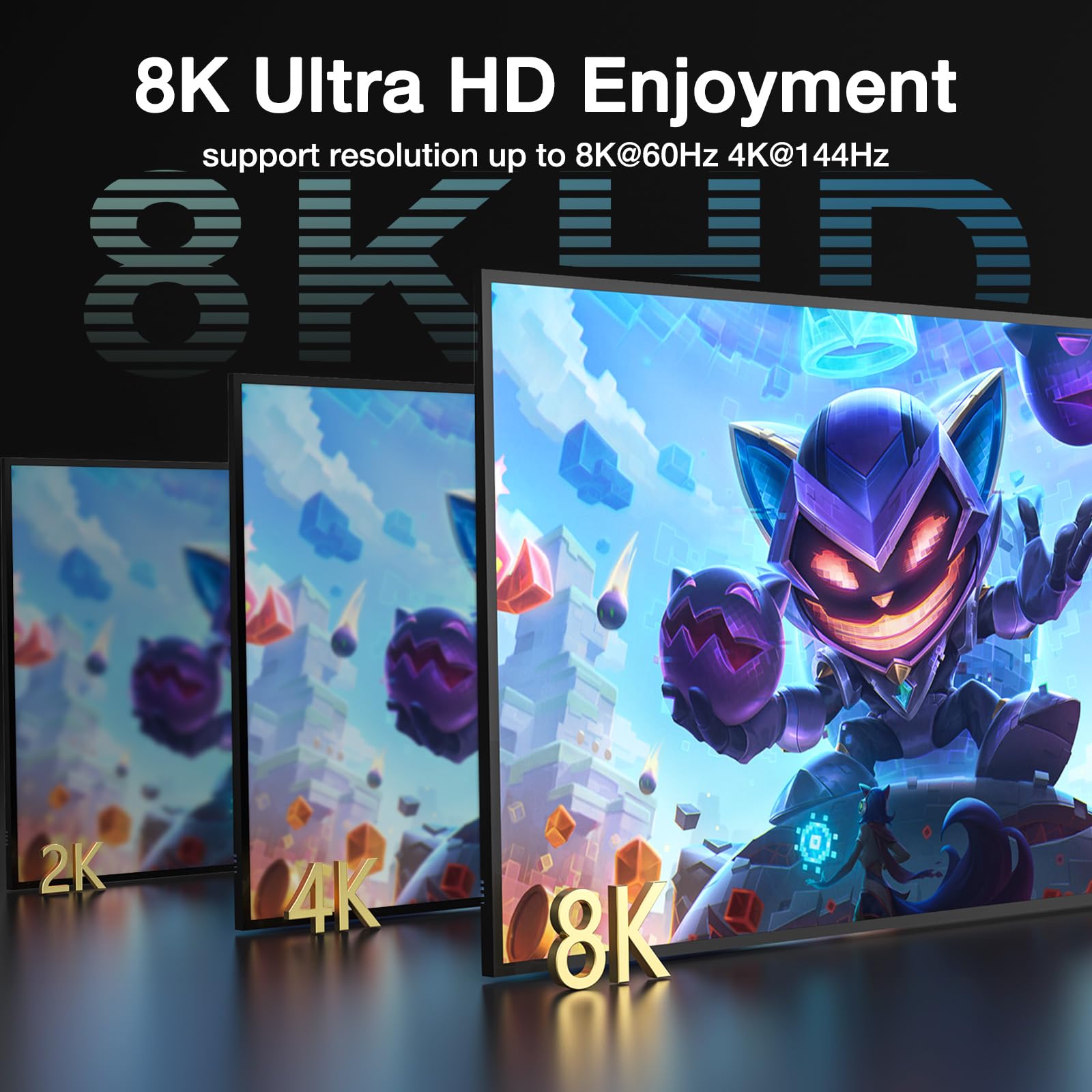 HDMI KVM switch supporting 8K 60Hz and 4K 144Hz