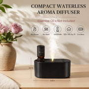 Compact cordless waterless aromatherapy diffuser