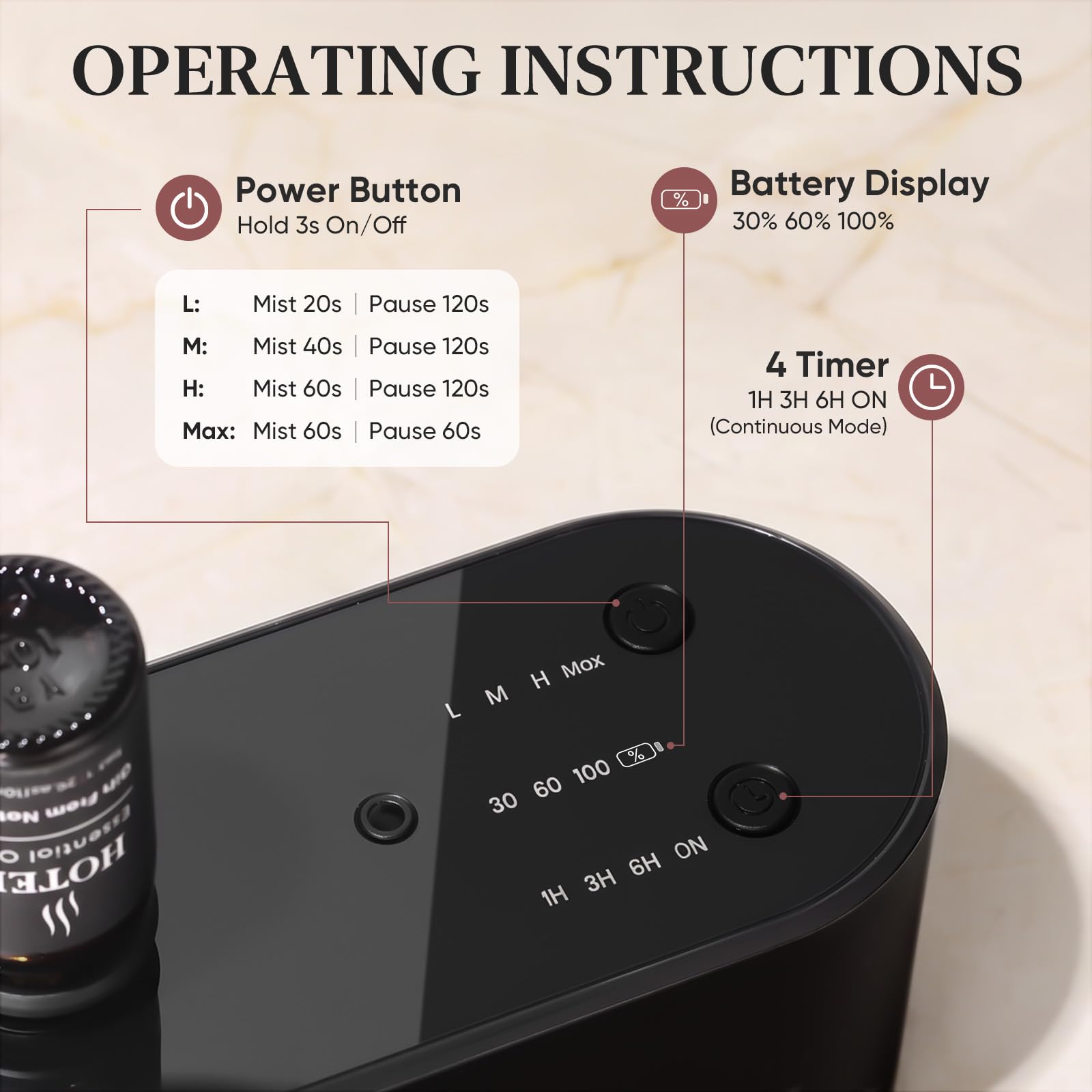 Compatible essential oils for waterless nebulizing diffuser