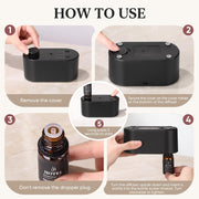 Cordless essential oil nebulizer in use