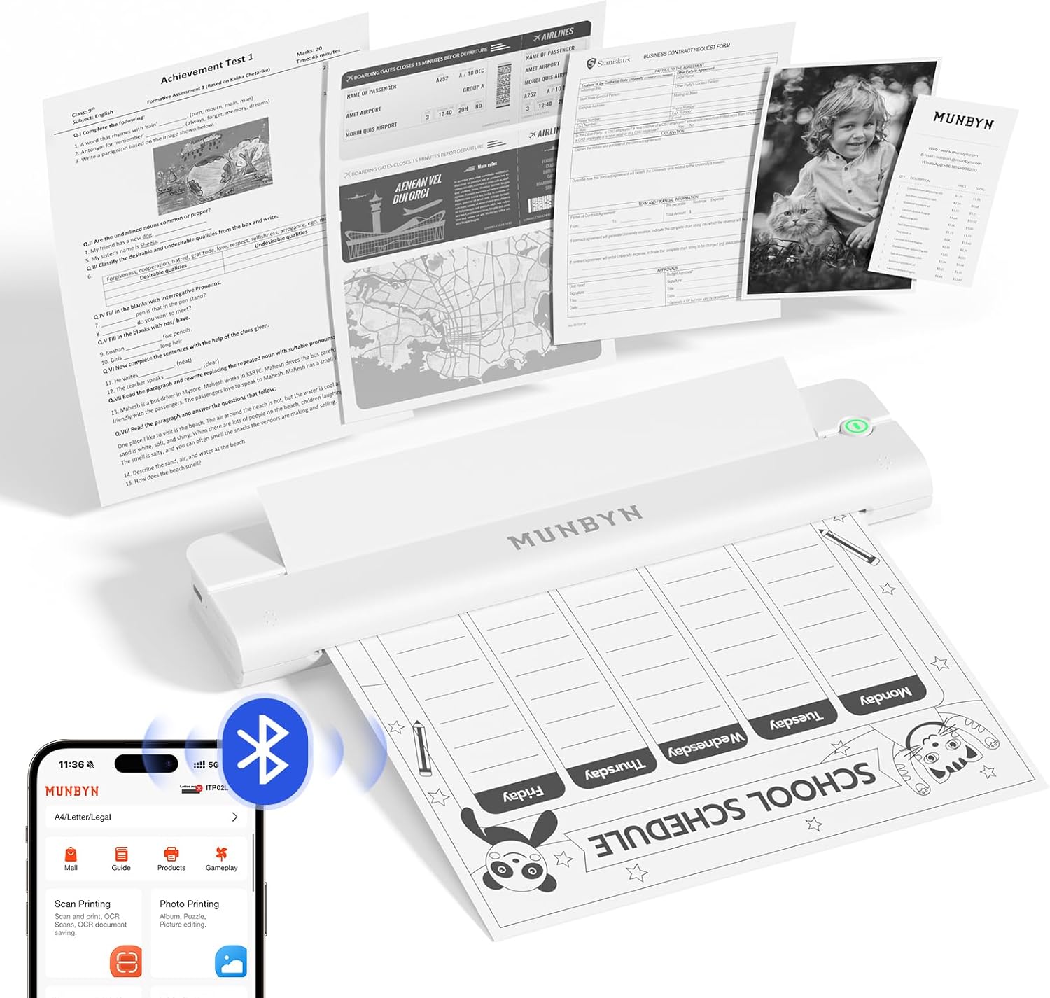 Ultra-Portable Bluetooth Printer for Travel – Inkless & Wireless