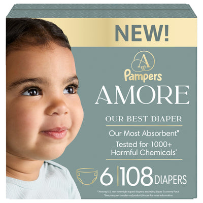 Pampers Amore Size 6 Diapers – 108 Count