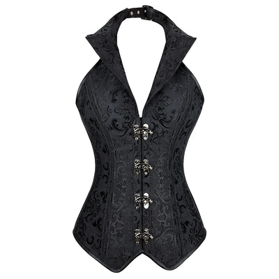 Collared Clasp Overbust Corset
