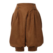 Brown button-detail Renaissance pirate breeches