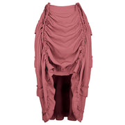 Brick Red high-low ruffled pirate skirt