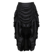 Black high-low ruffled pirate skirt