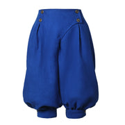 Royal Blue button-detail Renaissance pirate breeches