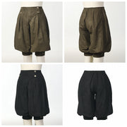 Army Green and Black Renaissance breeches, front and back views