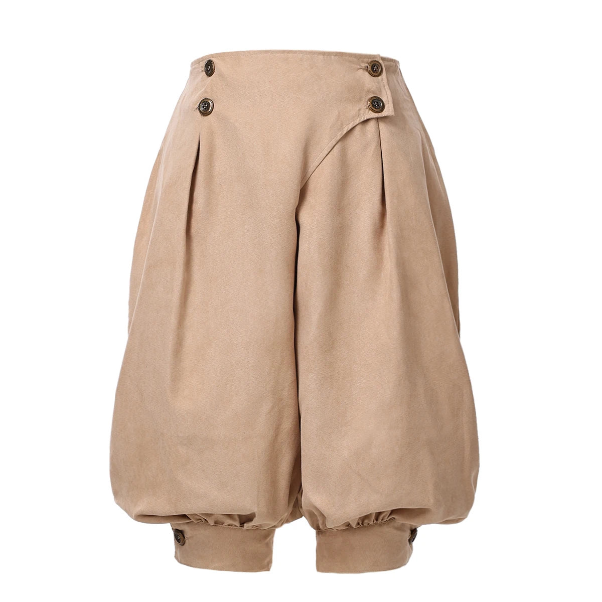 Khaki knee-length Renaissance pirate breeches