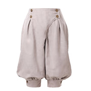 Gray button-detail Renaissance pirate breeches