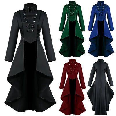 Women’s Gothic Pirate Tailcoat – Victorian Steampunk Long Coat