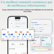 WUUK Baby app displaying sleep heart rate oxygen and movement information