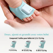 WUUK Baby smart sock wearable sensor with three sizes for growing babies