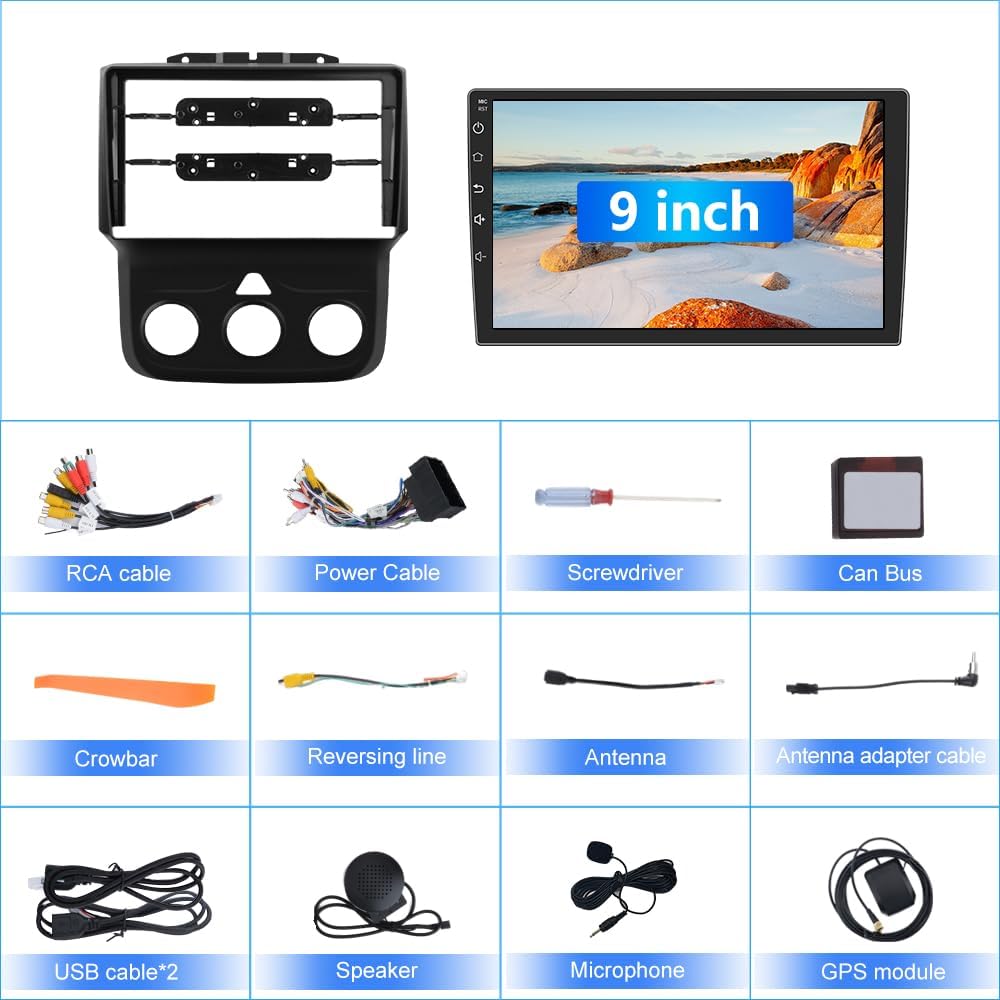 Accessories included with Dodge Ram car stereo