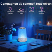 All in one sunrise alarm clock white noise machine and bedside lamp