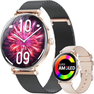 AMOLED Smartwatch for Women – Bluetooth Calls, Fitness Tracker, 1.43