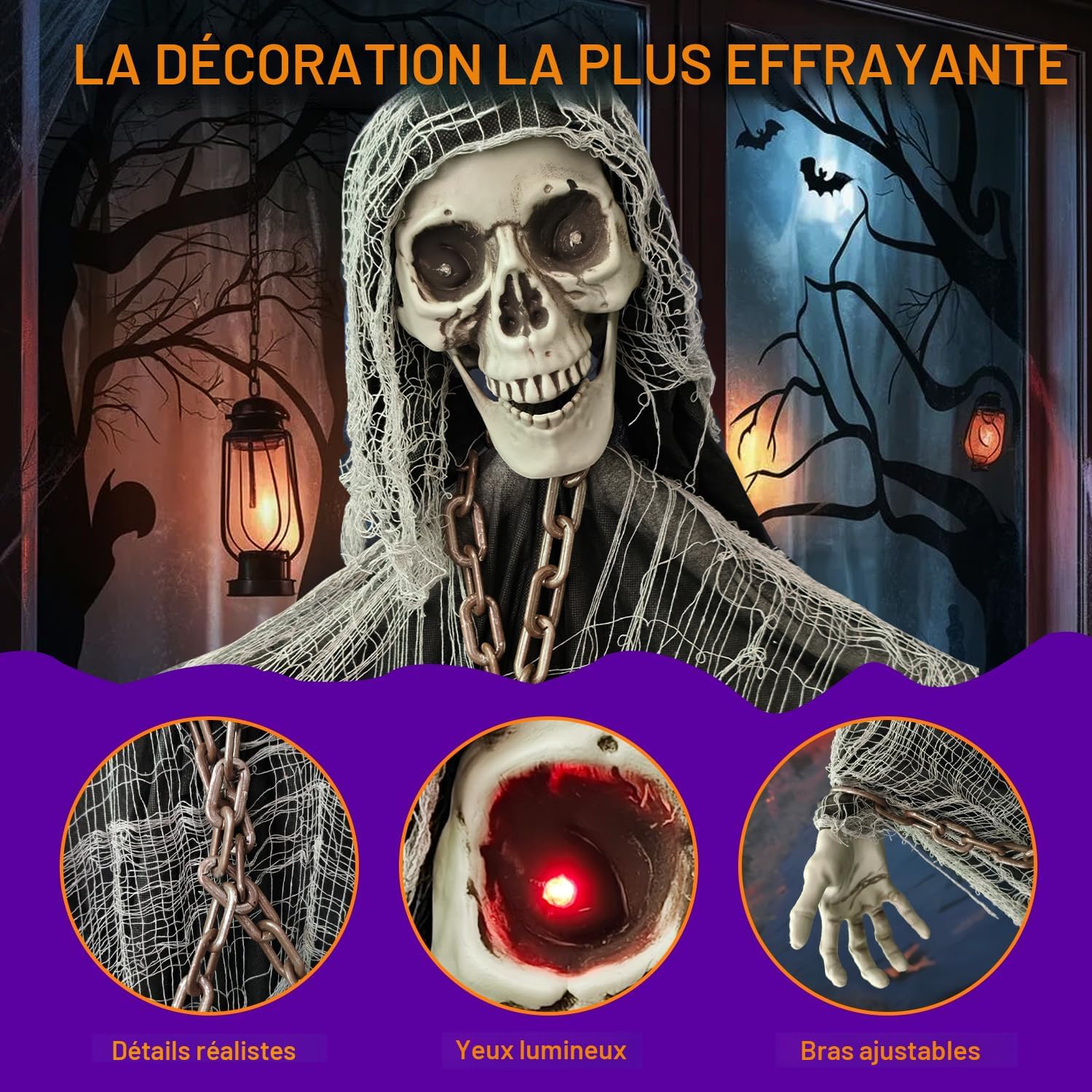 Skeleton realistic details and poseable arms