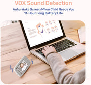 Baby monitor VOX sound detection auto screen activation