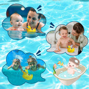 Buttons and battery panel of baby duck bath thermometer