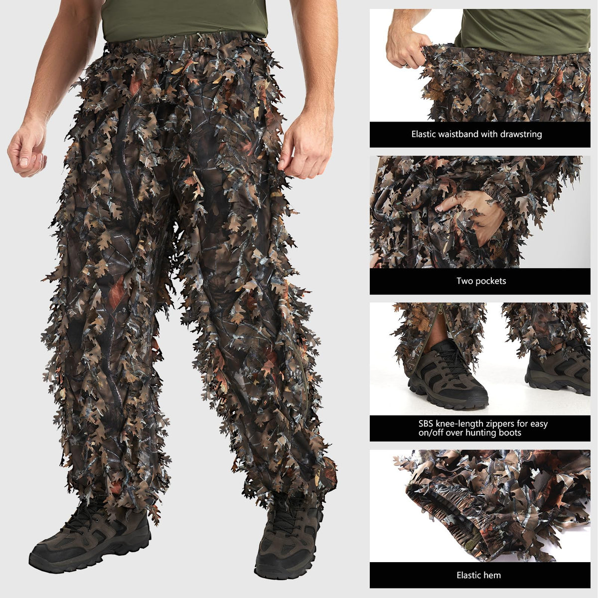 BASSDASH 3D leafy hunting camouflage suit XL - view 6
