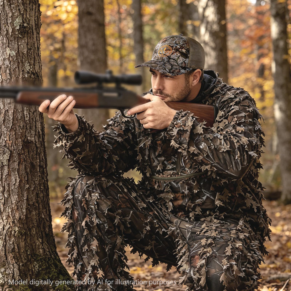 BASSDASH 3D leafy hunting camouflage suit XL - view 7
