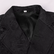 Collar and interior label view of the vintage vest showing medium size and stitching.