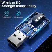 Internal view of Bluetooth 5.0 chip in USB Adapter
