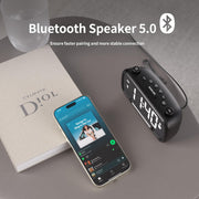 Bluetooth 5.0 alarm clock paired with smartphone streaming music
