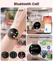 Smartwatch with Bluetooth calling and social media notifications