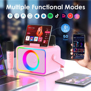 Portable karaoke machine with Bluetooth 5.0 and USB TF AUX connectivity