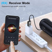 Smartphone streaming music to speaker via Bluetooth Receiver