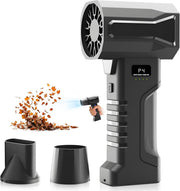 BOLYDOOM cordless turbo leaf blower with interchangeable nozzles and digital display