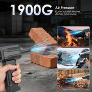 High pressure cordless blower for leaves debris snow and outdoor cleaning