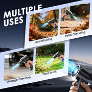 Multi purpose cordless blower for yard patio garage and outdoor maintenance
