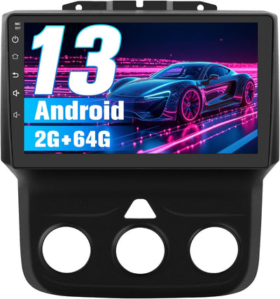 Car Stereo Android 13 for Dodge Ram 2013-2019 (2G+64G, Wireless CarPlay, GPS, Bluetooth, FM)