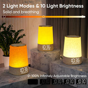 Adjustable bedside night light with multiple brightness levels