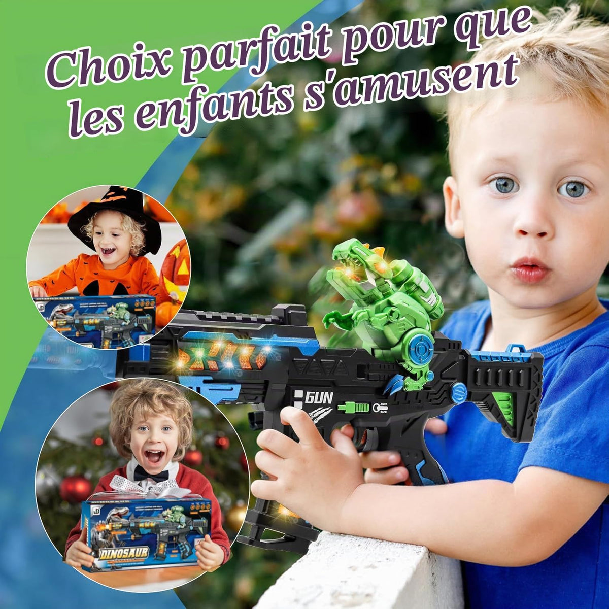Dinosaur toy blaster for kids ages 3 to 7 and imaginative pretend play