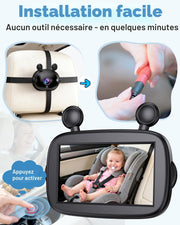 Easy plug-and-play installation for baby car camera monitor