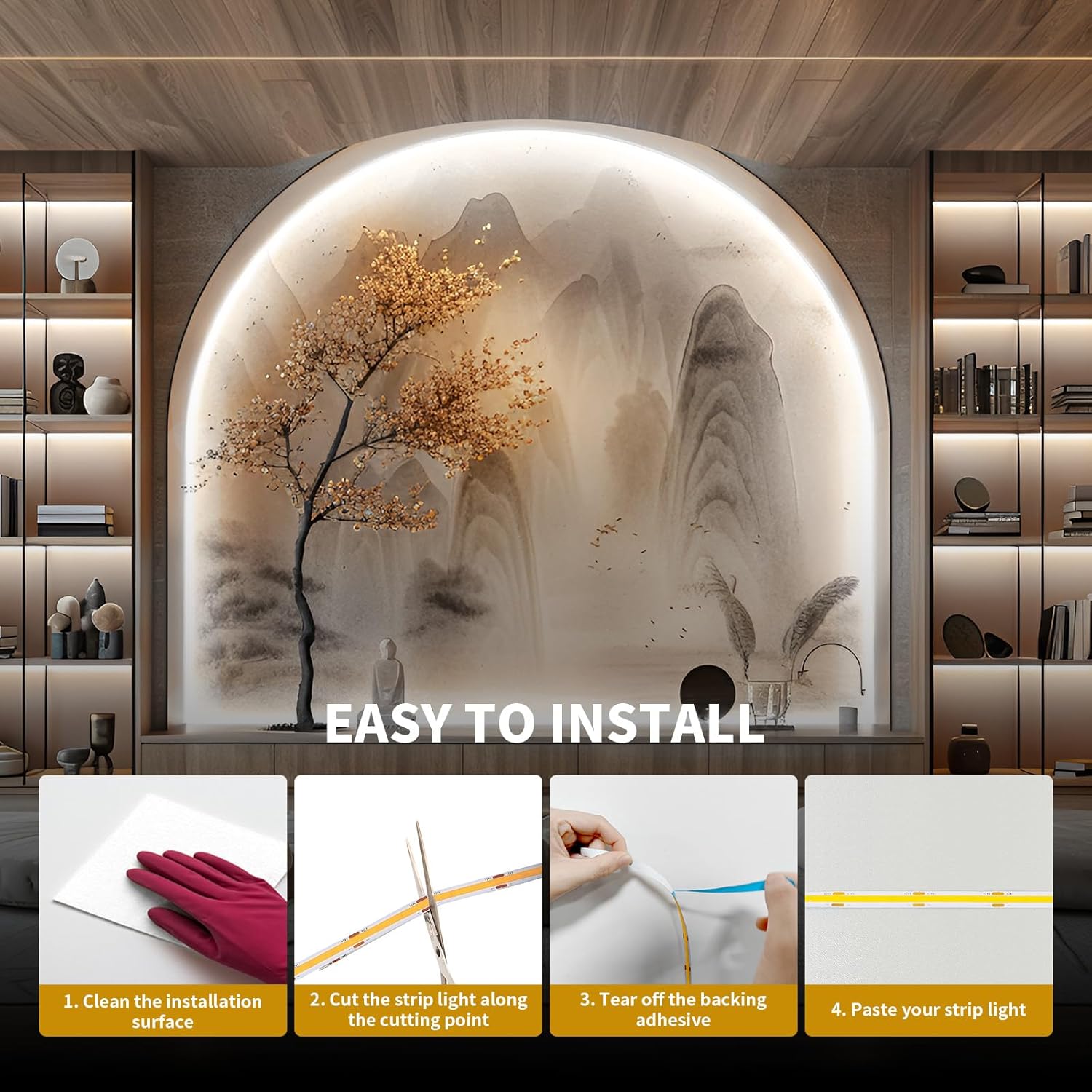 Step by step installation guide for LED strip light setup