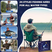 Calendar set works for fishing in lakes, rivers, seas, and ponds