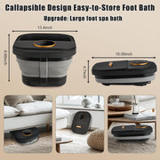 Foldable foot spa designed for easy storage