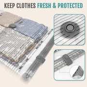 FYGRIP vacuum storage bag double zipper and valve seal