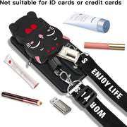 Galaxy S24 cat phone case with small pouch for makeup or coins
